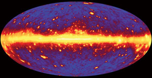 simulazione del cielo gamma e della Via Lattea osservata con GLAST