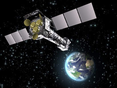Artistic image of the XMM satellite