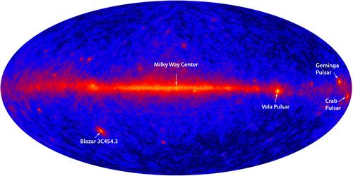 La prima luce del telescopio Fermi