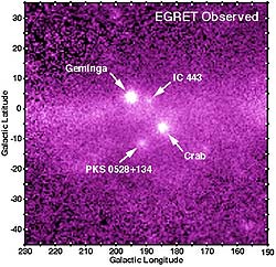 Le pulsar Geminga e nella nebulosa del Granchio