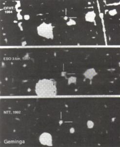 Immagine di Geminga ottenuta con diversi telescopi