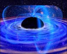 Rappresentazione artistica del disco di accrescimento attorno ad un buco nero